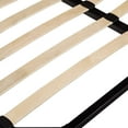 Furinno Angeland Metal Platform Bed Frame with Wooden Slats