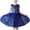 #0261-Blue, variant on Girls' Flowy Princess Gauze Skirt - Performance Dance Dress, Flower Appliqué & Breathable Fabric, Great for School Plays, Festivals & Daily Wear 4-15 Years