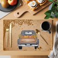 thumbnail image 2 of Fall Truck Placemats Set of 8, Thanksgiving Tree Maple Leaf Pumpkins Orange Placemats for Dining Table, Place Mats for Kitchen Tabletop, Waterproof Wipeable Dining Table Mats Set, 2 of 9