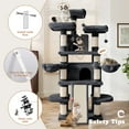 thumbnail image 5 of Amolife 68" X-Large Cat Tree and Tower for Indoor Cats, Condo House with Scratching Board & Thick Posts, Dark Blue, 5 of 8