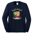 thumbnail image 2 of Wild Bobby, Colorful Softball Girl, Sports, Men Long Sleeve Shirt, Navy, Large, 2 of 5