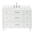 thumbnail image 6 of ARIEL Monroe 49 Inch Single Oval Sink Bathroom Vanity With Pure White Quartz Countertop 1.5 Inch Edge In White, 6 of 8