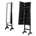 thumbnail image 2 of Gymax Black Mirrored Jewelry Cabinet Armoire New, 2 of 10