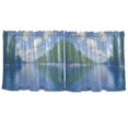thumbnail image 7 of Yayeee Kitchen Curtains Tier Set of 2 Light Filtering 57"x24" Over Sink Window Panels, Blue Sky and River, 7 of 7