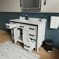 thumbnail image 3 of Ziva 48 in W x 22 in D White Bath Vanity and Cultured Marble Top, 3 of 7