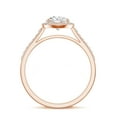 thumbnail image 3 of 925 Sterling Silver Pear Shaped Diamond Halo Ring, Moissanite Engagement Ring in Rose Gold Plated| Teardrop April Birthstone Wedding Ring, Birthday, Anniversary Jewelry, Ring Size 6, 3 of 4