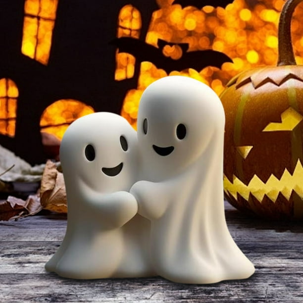 Fiudx Figura de Fantasma de Halloween, Linda Estatua de Resina, Decoración de Halloween Pintada a Mano, Decoración Festiva para El Hogar o El Jardín, Sorpresa Espeluznante para Los Amantes de Hallowe