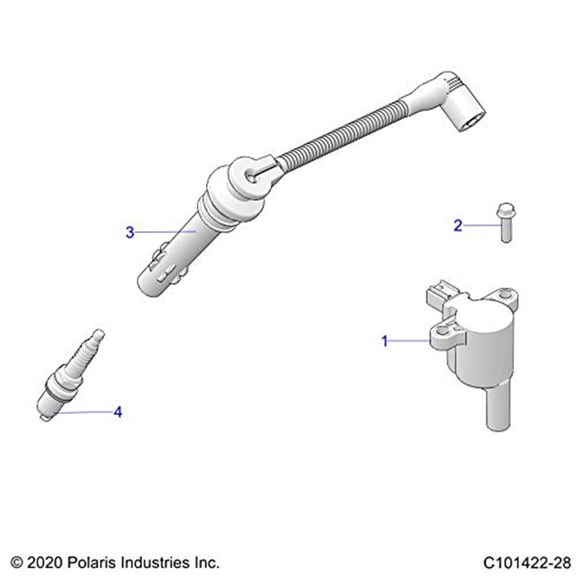 Polaris 4019338 WIRE-SPARKPLUG,PTO