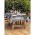 thumbnail image 3 of Outdoor Tablecloth with Umbrella Hole for Patio/Picnic/Party/Camping, Modern Minimalist Waterproof Table Cloth Rectangle Table Cover Washable, Abstract Painting Texture Gray (54"x 80"), 3 of 9