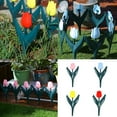 thumbnail image 2 of Interlocking Tulips Flower Design Fence Plastic Garden Fence Easy Use Stake Fence for Walkways and Yard Decoration, 2 of 18