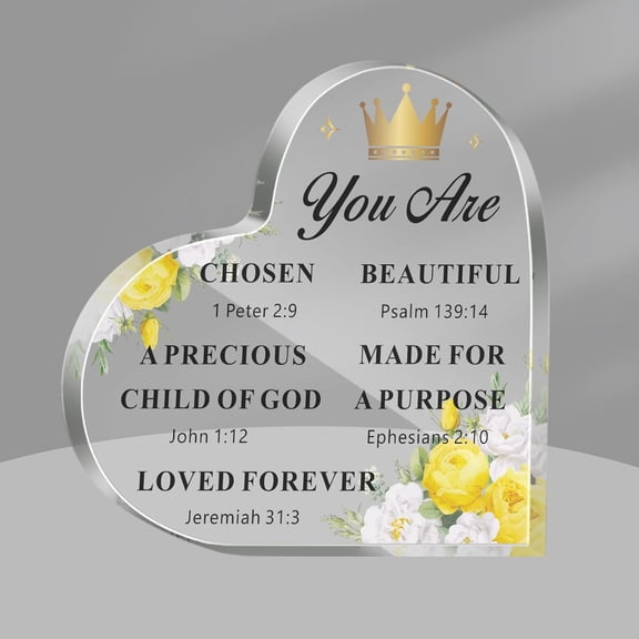 Religious Gift for Women Men Baptism First Communion Gifts Christian Desk Decor Sister Birthday Gifts Easter Basket Stuffers for Teens Girls Inspirational Christian Giftts for Women Bible Verse Decor