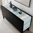 thumbnail image 5 of Aqua Gray Stripes Table Runner 70 Inches Long, Minimalist Gradient Lines Aesthetic Kitchen Coffee Dining Table Decoration for Home Party Birthday Wedding Home Decor 13x70 Inches, 5 of 8