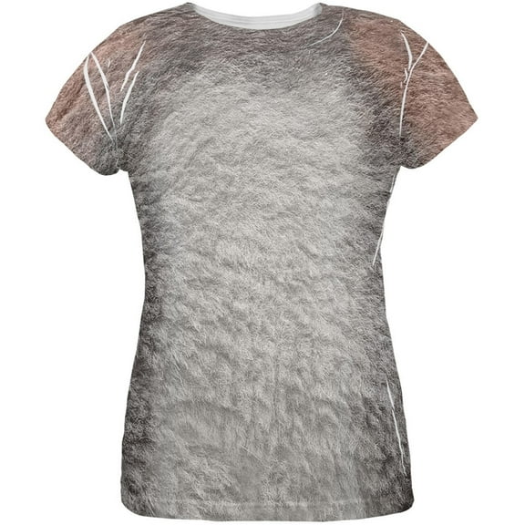 Halloween Ring-Tailed Lemur Costume All Over Womens T-Shirt - 2X-Large