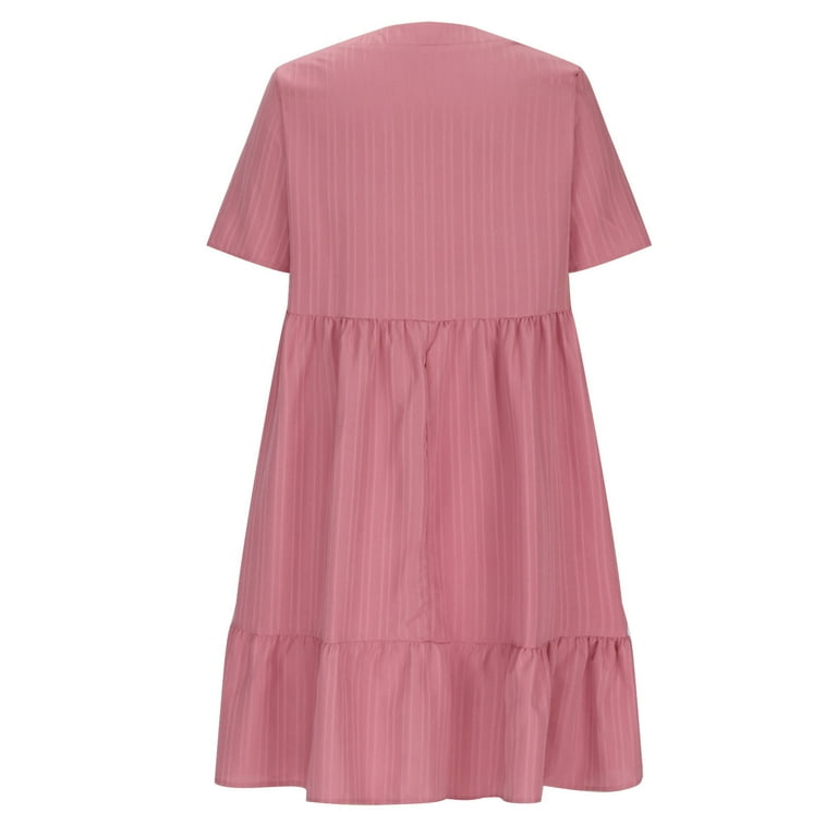 Summer Dresses for Women under Xqxayjr 2025 Summer Dresses for Womens Tiered A Line Flowy Swing Short Sleeve Fashion Church Dresses V Neck Summer Dresses for Women under Xqxayjr 2025 Summer Dresses for Womens Tiered A Line Flowy Swing Short Sleeve Fashion Church Dresses V Neck