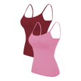 thumbnail image 1 of 2PC Camisole Women's Chest Pad With Four Seasons Plus Size Modal Outer Wearing Base Beauty Back Top, 1 of 5