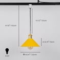 thumbnail image 3 of FSLiving H Type Track Lights,Yellow Iron Cage Cone Ceiling Spotlighting, Flexibly Rotatable Light Silver Goose Neck, Adjustable Island Lighting Mini Halo Track Mounted Lighting bar for Kitchen, 3 of 9