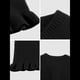 thumbnail image 5 of Suéter Tipo Cárdigan Corto para Mujer, Moderno, con Cuello Redondo, Volantes, Larga, Botones, Prendas de Punto. Negro L, 5 of 6