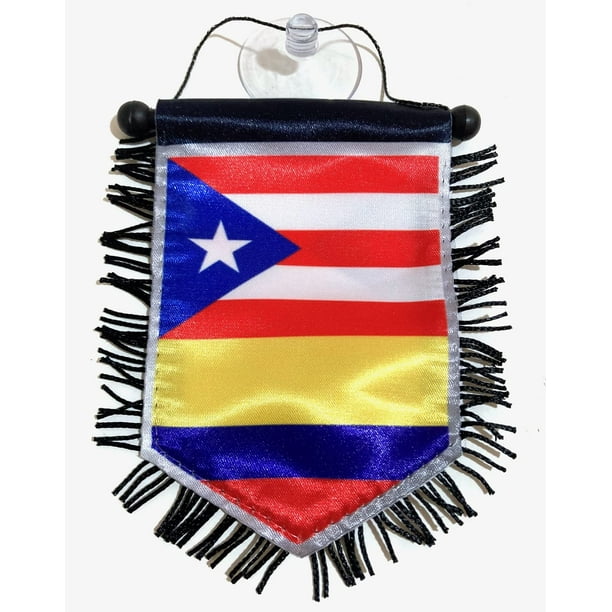 Accesorio de coche Banner PRK 14 Puerto Rico Colombia con doble bandera