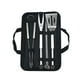 thumbnail image 1 of Barbacoa Parrilla Herramientas de acero inoxidable Portátil Portátil Barbacoa A La Parrilla Tenedor Tong Reutilizable Camping Senderismo Picnic Cocina Cocina 7pcs Inevent OD011055-03, 1 of 7