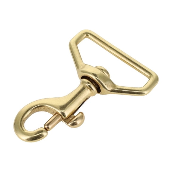 59 1" Natural Brass, Swivel Bolt Snap, Solid Brass-LL