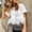 White, variant on Womens Graphic T Shirts Solid Tee Short Sleeve Feather Tee Shirts Causal Tee Blouses Tshirts Tops