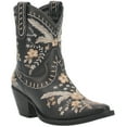 thumbnail image 2 of Dingo  Womens Primrose Embroidered Floral Snip Toe   Casual Boots   Ankle Mid Heel 2-3", 2 of 5