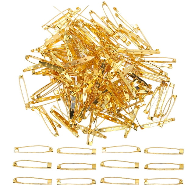 200 imperdibles dorados de 1,6 pulgadas de largo, imperdibles grandes de metal para prevenir la oxidación, para ropa, manualidades y chaquetas.