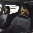 thumbnail image 4 of 2 PCS Car Headrest Cover, Squirrels Eating Peanuts On The Tree Soft Car Seat Head Rest Cover Protector Interior Car Accessories Seat Covers for Cars Truck Auto Only Covers, 4 of 8
