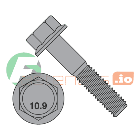 

M10-1.5 x 45 mm Hex Flange Bolts / Non-Serrated / Grade 10.9 / Black Phosphate / DIN6921 (Quantity: 300 pcs)