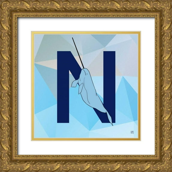 Perrenoud, Aubree 20x20 Gold Ornate Wood Framed with Double Matting Museum Art Print Titled - N