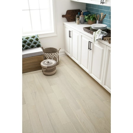 Antique Porcelain 5 in. Wide Engineered Wood with HPDC Vinyl Rigid Core Flooring (16.68 sq. ft. - 10 pcs per