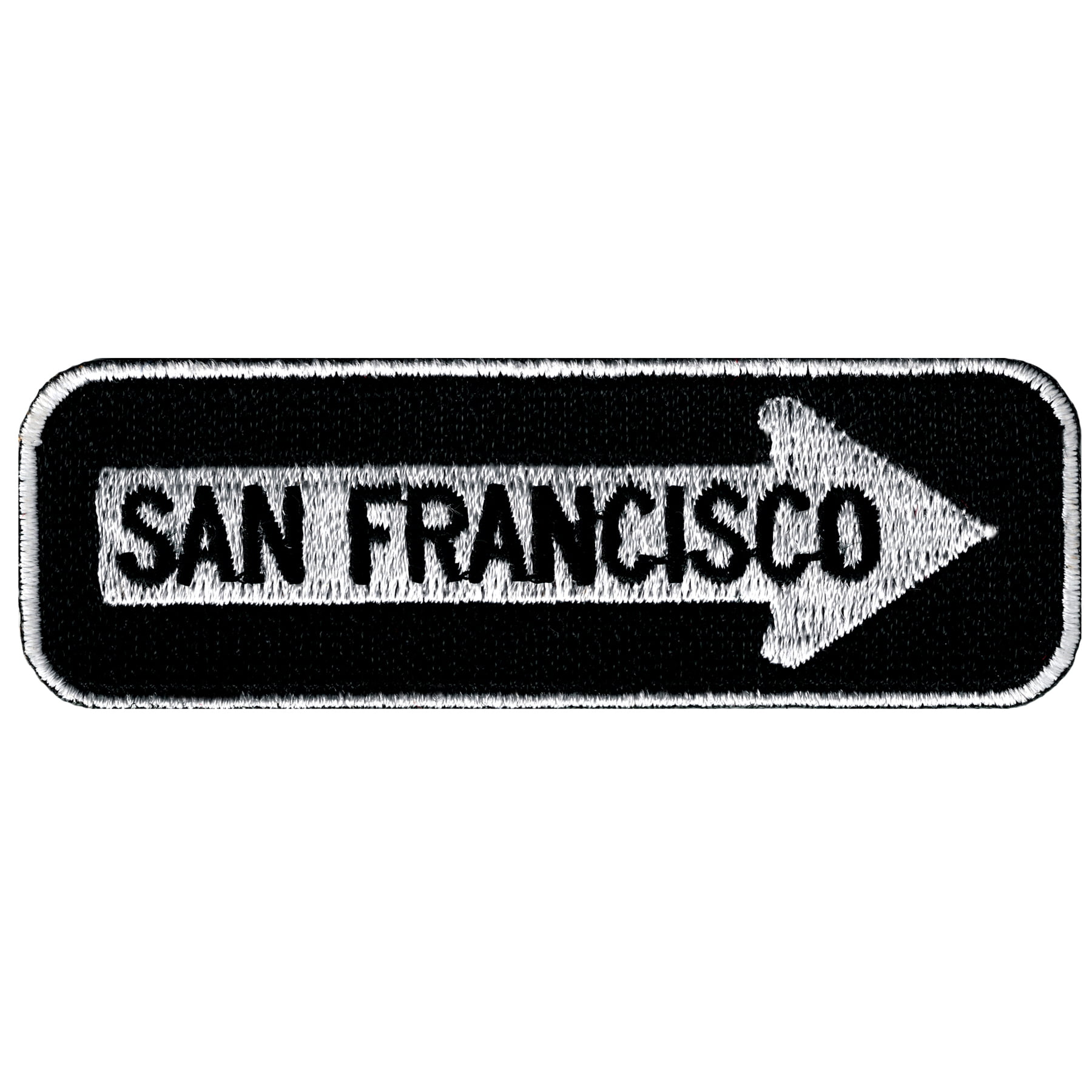 SAN FRANCISCO ONE-WAY SIGN EMBROIDERED IRON-ON PATCH emblem CALIFORNIA SOUVENIR 