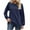Navy, variant on YANHAIGONG Long Sleeve Shirts for Women Workout Women's Round Neck Long Sleeved Hollowed Out Patchwork Loose T-shirt Top Fall Clothes for Women