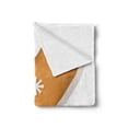 thumbnail image 2 of Christmas Alphabet Soft Flannel Fleece Blanket, New Year Letter Y with Snowflake Inspired Creamy Splash Ornaments, Cozy Plush for Indoor and Outdoor Use, 50" x 60", Ginger and White, by Ambesonne, 2 of 5