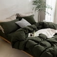 thumbnail image 2 of Funda de edredón BEAR Linen Feel Green Olive Queen con 2 fundas de almohada, 2 of 7