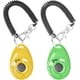 thumbnail image 1 of Paquete de 2 clickers de entrenamiento para perros con correa para la muñeca (amarillo y verde), 1 of 4