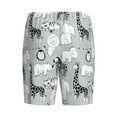 thumbnail image 2 of Lsque African Animals Mens Sleep Pajama Shorts,Short Pajama Pants, Cotton Ultra-Soft Knit-Large, 2 of 9