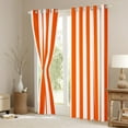 thumbnail image 3 of Feelyou Orange Abstract Teens Curtains Pack of 2 (42x84 Each), Modern Geometric Lines Curtains Blackout, Farmhouse Ticking Stripes Bedroom Curtains, Microfiber Bedroom Decor, 3 of 6