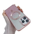 thumbnail image 2 of MagSafe Étui Compatible iPhone 14 Pro Max, Étui Magnétique Pailletée, Étui de Luxe Transparente pour Femmes Filles Antichoc, Violet Profond, 2 of 6
