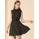 thumbnail image 5 of Vestido sin Mangas Allegra K Floral Negro Naranja L, 5 of 6