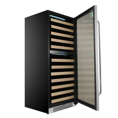 Whynter - 92-Bottle Dual Zone Wine Cooler - Stainless Steel