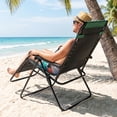 thumbnail image 2 of EDX Zero Gravity Chair XL Padded Folding Outdoor Recliner with Headrest & Cup Holder Tray, Adjustable 0–170°, Heavy Duty Steel Frame, Patio Lawn Beach Lounge Chair, Green, 2 of 8