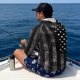 thumbnail image 4 of Bulopur Men’s Fishing Sun Hoodie with Face Cover, UV Protection Long Sleeve Shirt with Patriotic Camo Print, Quick Dry Breathable Top for Boating and Travel, 4 of 8