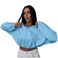 thumbnail image 2 of Women's Cropped Zip Up Hoodie Sweatshirts 2025 Fall Trendy Long Sleeve Cardigan Jacket Teen Girls Preppy Clothes, 2 of 7
