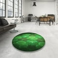 thumbnail image 3 of Ahgly Company Indoor Rectangle Patterned Deep Emerald Green Area Rugs, 3' x 5', 3 of 6