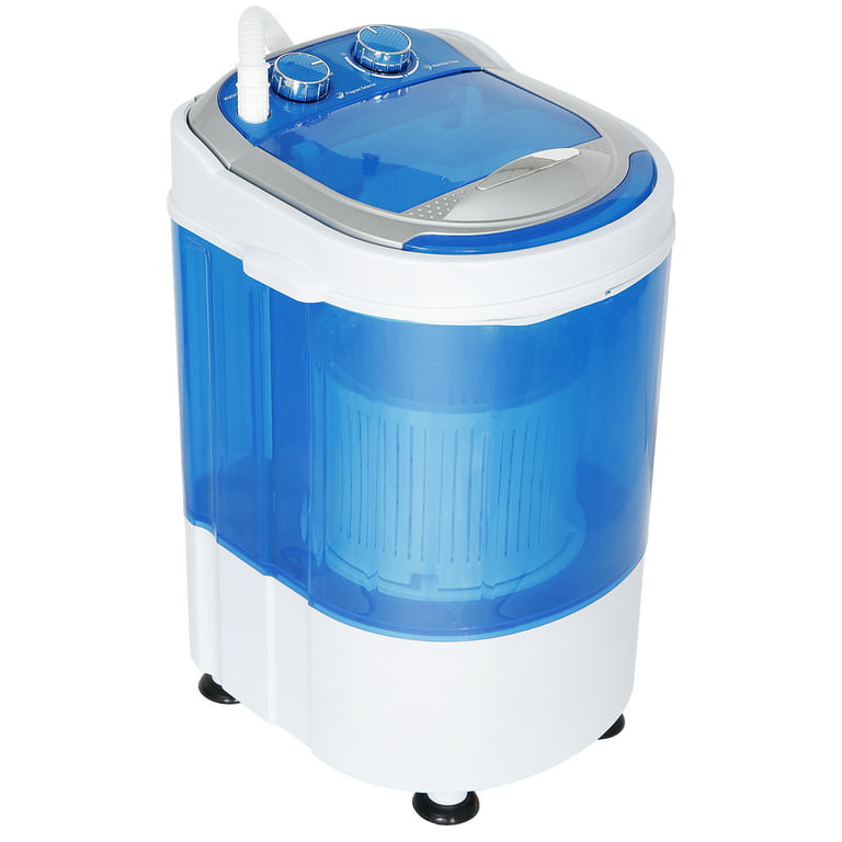 Homgarden 10lbs Compact Top-Load Washing Machine, Mini Twin Tub Washer Spin Dryer, Blue, Size: Small