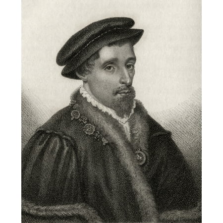 Henry Howard Earl Of Surrey 1517-1547 English Aristocrat And Poet Engraved By Rivers From The Book A Catalogue Of The Royal And Noble Authors Published 1806 Stretched Canvas - Ken Welsh  Design