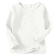 thumbnail image 6 of Huesdet Toddler Long Sleeve Shirt Girl Soft Cotton Toddler T-Shirts Layering Tees Baby Girls Long-Sleeve Shirts(White,4-5 Y), 6 of 6