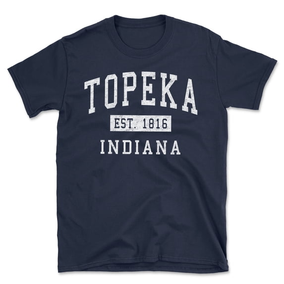 Topeka Indiana Classic Established Men's Cotton T-Shirt