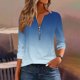 thumbnail image 1 of Ailaofu Women Half Quarter Zip Pullover Long Sleeve Shirts Crew Neck Fall Casual Graphic Sweatshirts Tops, 1 of 5
